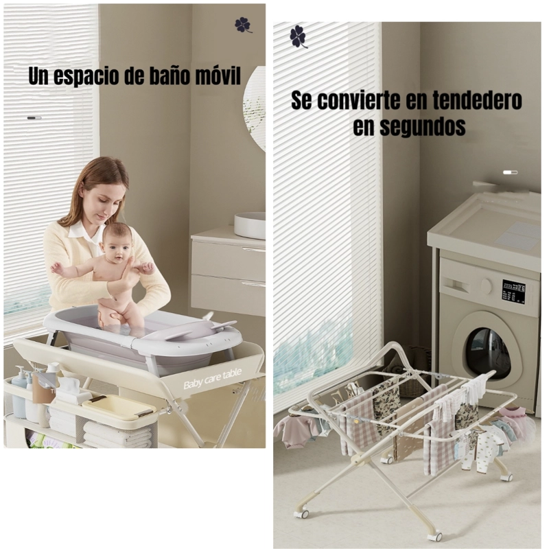 MUDADOR DE PAÑALES PLEGABLE REGULABLE CANASTO LINE LUBABYCAS - 4