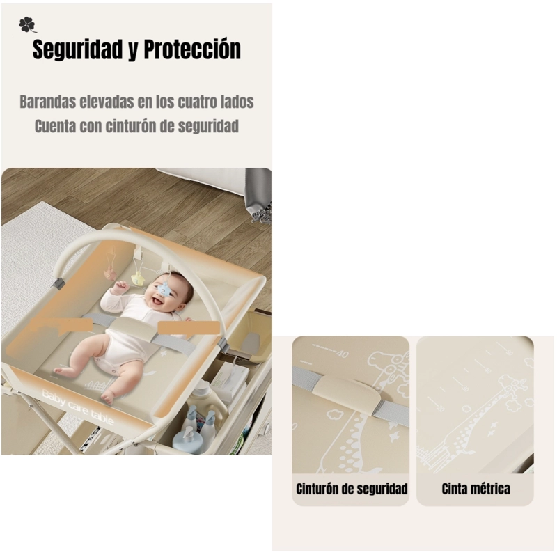 MUDADOR DE PAÑALES PLEGABLE REGULABLE CANASTO LINE LUBABYCAS - 5
