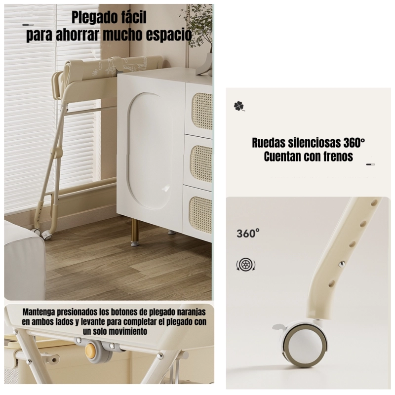 MUDADOR DE PAÑALES PLEGABLE REGULABLE CANASTO LINE LUBABYCAS - 6