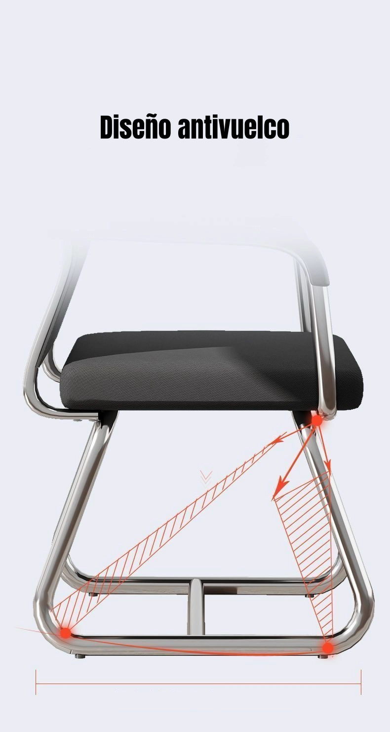 SILLA DE ESCRITORIO RESPALDO ALTO PATH NEGRA - 6