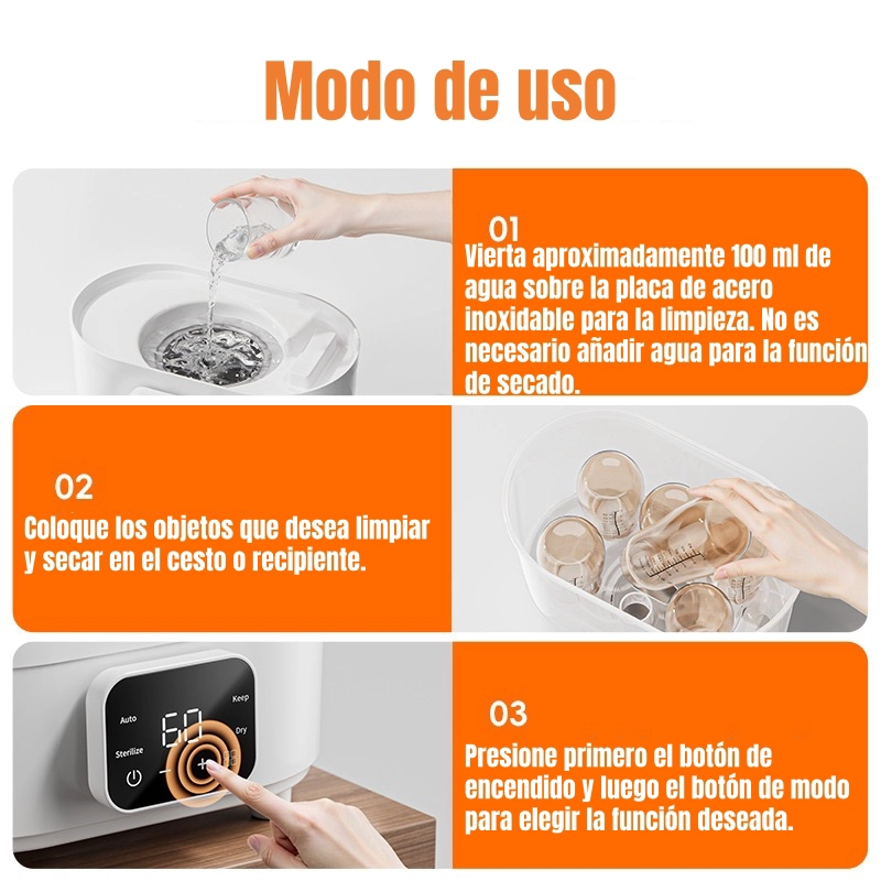 ESTERILIZADOR Y SECADOR ELE CTRICO MAMADERAS BY LUBABYCAS - 6
