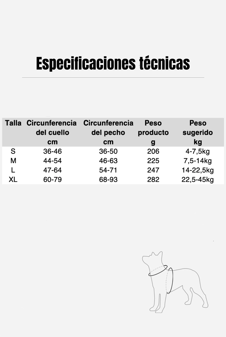 ARNE S PARA PERRO AJUSTABLE CON CORREA 1,5M REFLECTANTE KAYLA - 8