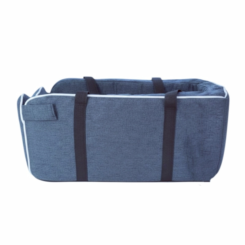 BOLSO DE ASIENTO MASCOTAS PORTATIL TRANSPORTADOR 2 EN 1 AZUL - 1