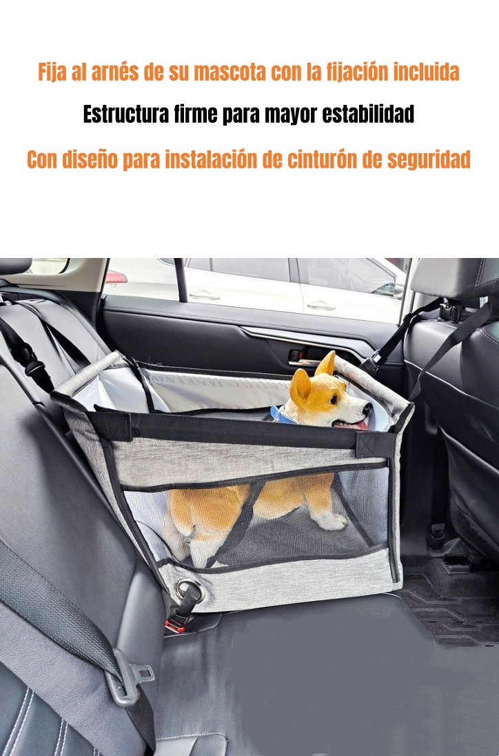 ASIENTO DE AUTO 49CM PERROS PLEGABLE CON PROTECTOR GUARD - 6