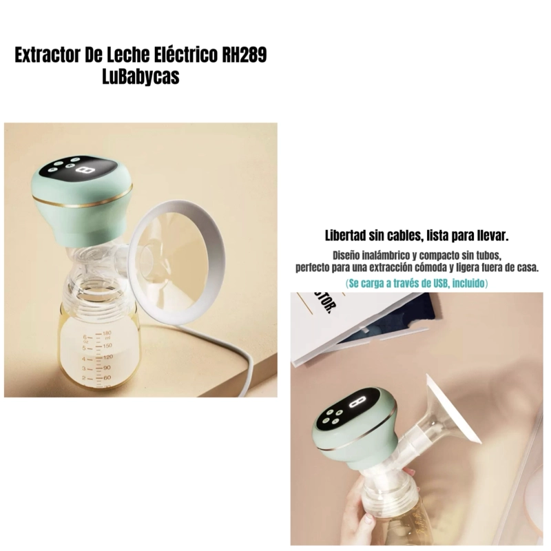 EXTRACTOR DE LECHE ELE CTRICO 10 BOLSAS RH289 VERDE LUBABYCAS - 3