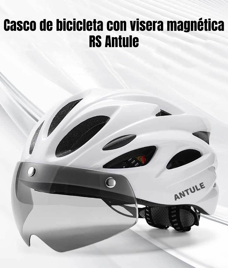 CASCO BICICLETA ADULTO CON VISERA MAGNE TICA BLANCO RS ANTULE - 2