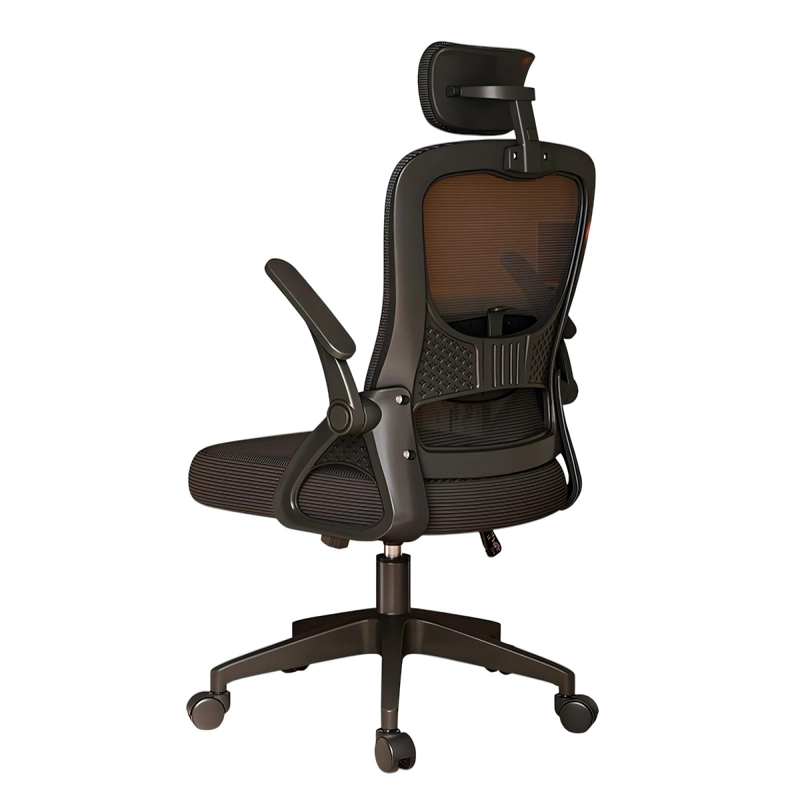 SILLA ESCRITORIO OFICINA REPOSACABEZAS RECLINABLE W807 NEGRA - 1