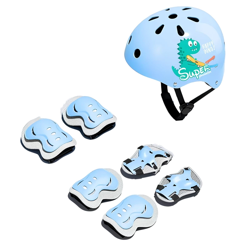CASCO INFANTIL Y SET DE PROTECCION 6 PIEZAS SUPER LUBABYCAS - 1