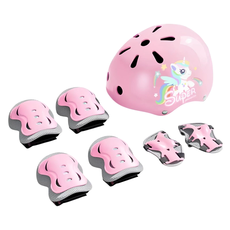 CASCO INFANTIL Y SET DE PROTECCION 6 PIEZAS SUPER LUBABYCAS - 1