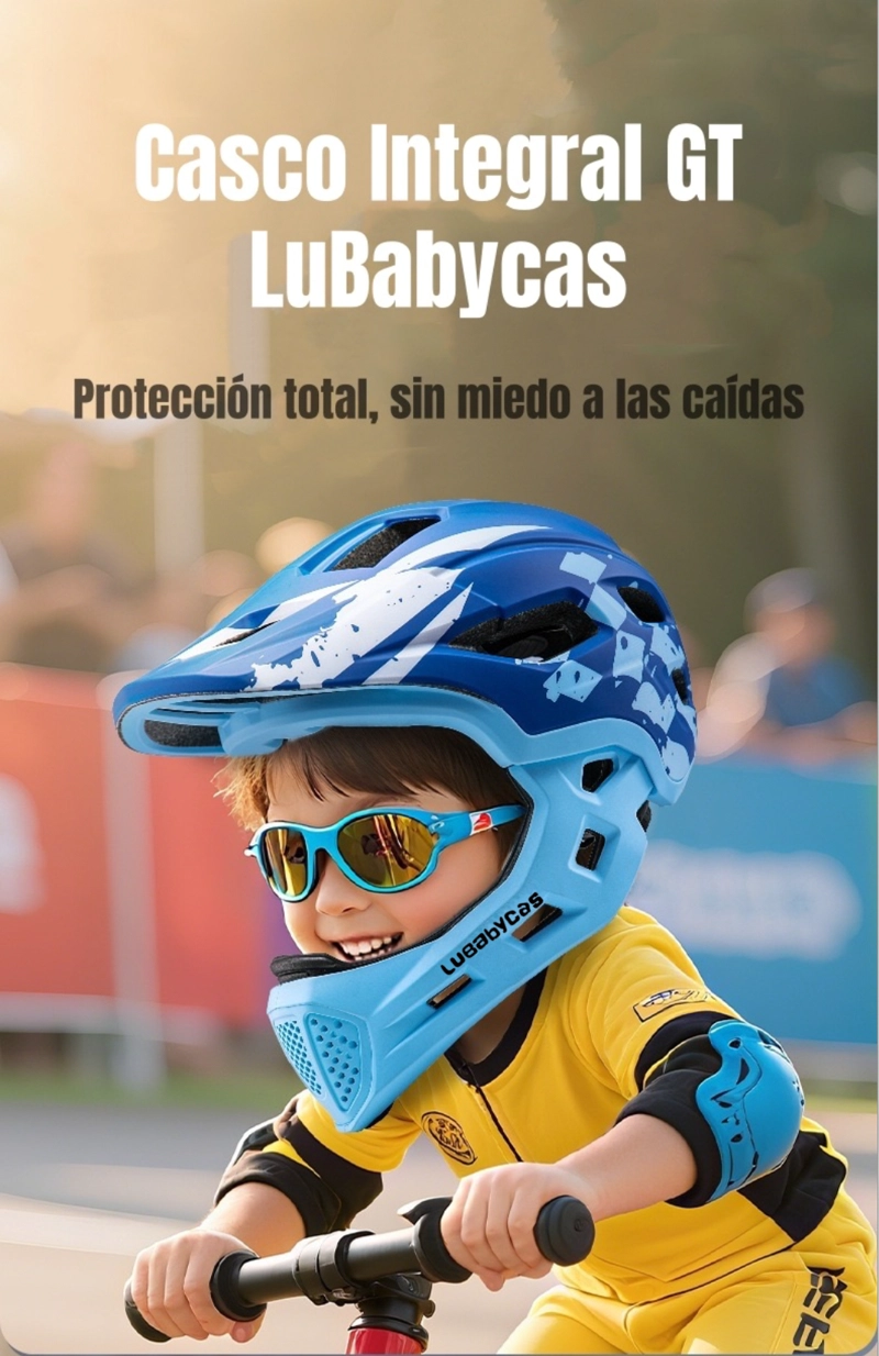 CASCO INTEGRAL INFANTIL NIÑOS 2 EN 1 AJUSTABLE GT LUBABYCAS - 2