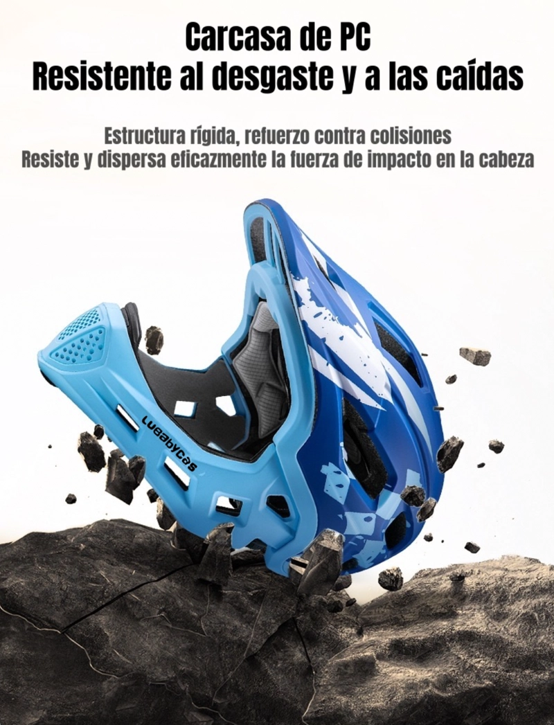 CASCO INTEGRAL INFANTIL NIÑOS 2 EN 1 AJUSTABLE GT LUBABYCAS - 4