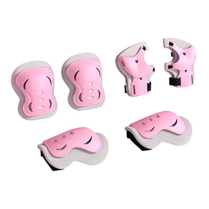 SET PROTECCION 6 PCS CODERAS RODILLERAS MUÑEQUERA ROSA - 1