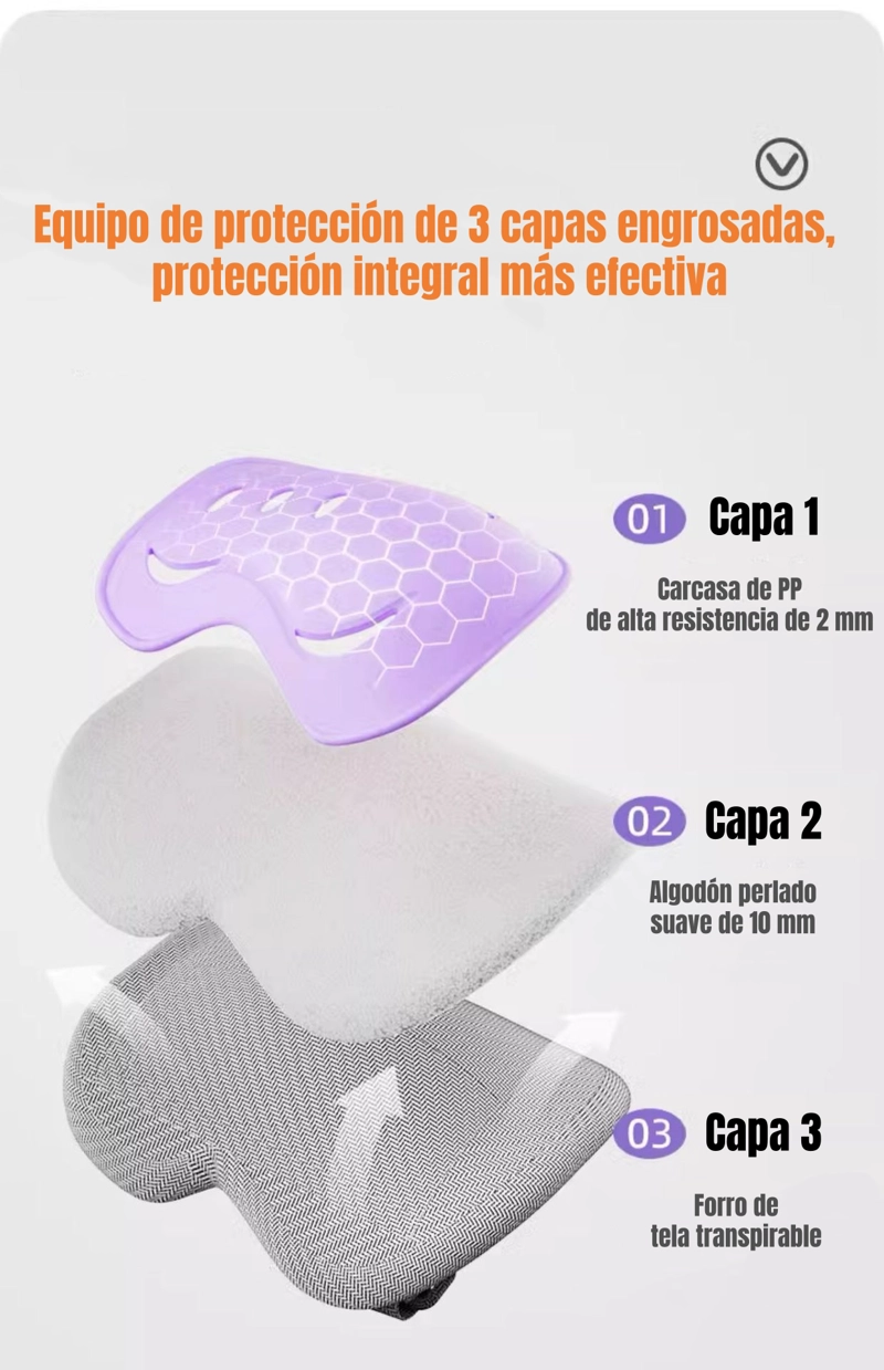 SET PROTECCION 6 PCS CODERAS RODILLERAS MUÑEQUERA ROSA - 6