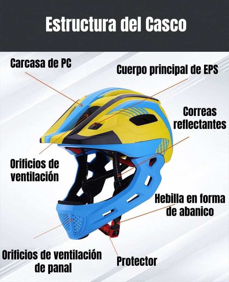 CASCO INTEGRAL INFANTIL BICI 2 EN 1 CON LUZ NEUE LUBABYCAS - 5