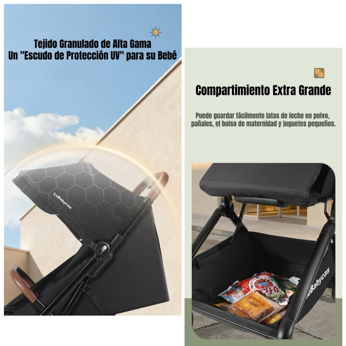 COCHE DE PASEO TIPO MALETA ALUMINIO 0-3 AÑOS JETA LUBABYCAS - 7