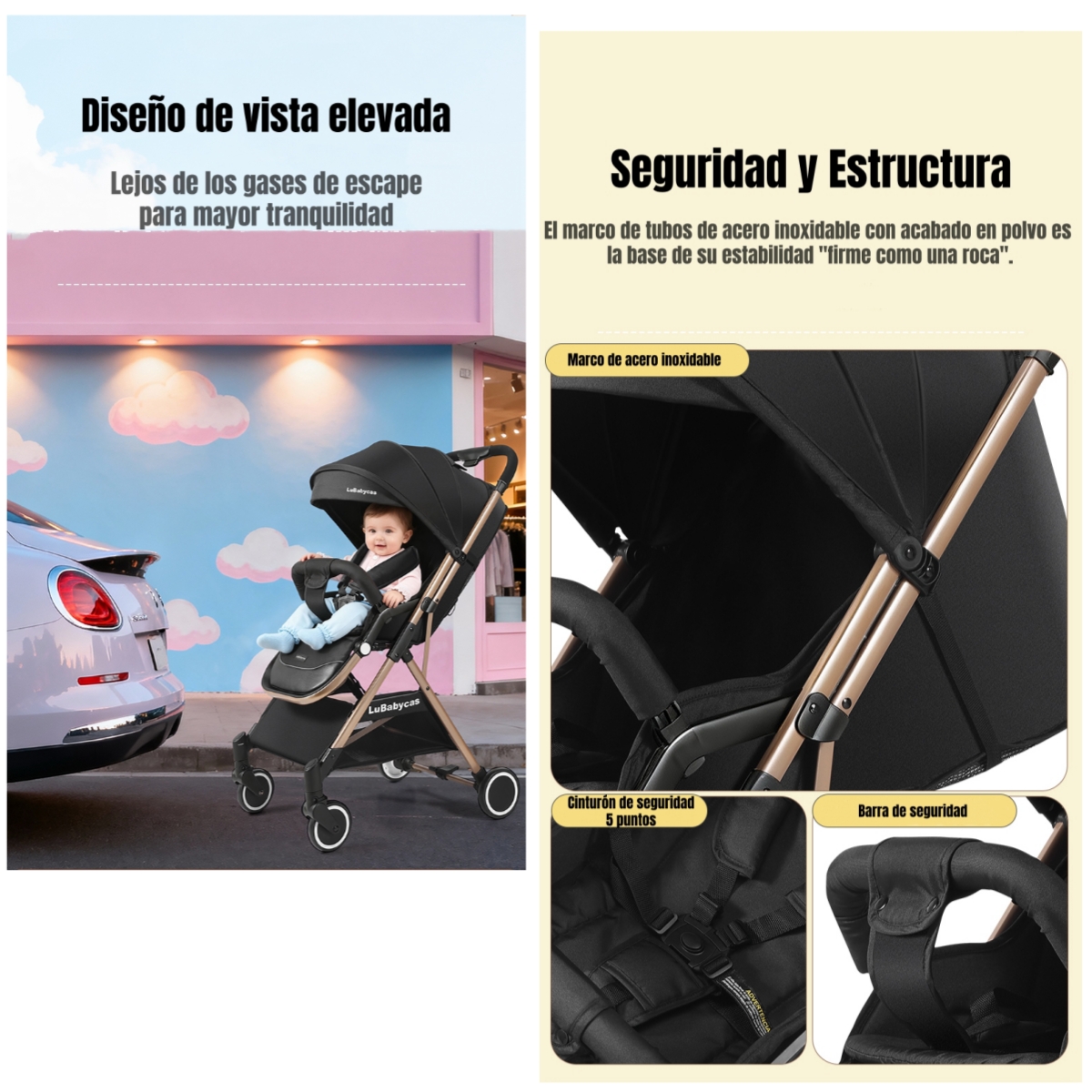 COCHE DE PASEO ULTRA LIVIANO 0-3 AÑOS GTS LUBABYCAS - 4