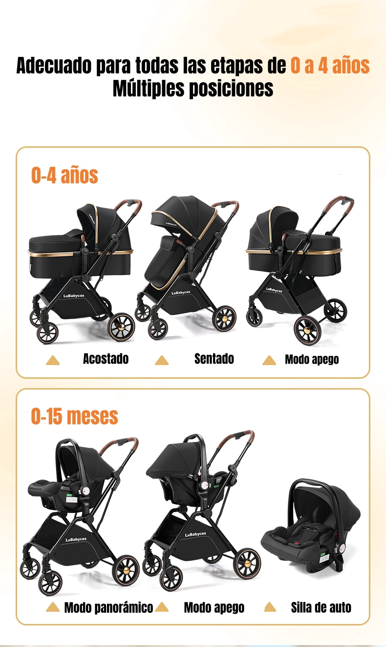 COCHE TRAVEL SYSTEM LUBABYCAS 0-4 AÑOS ALUMINIO ALVIN ROSADO - 3