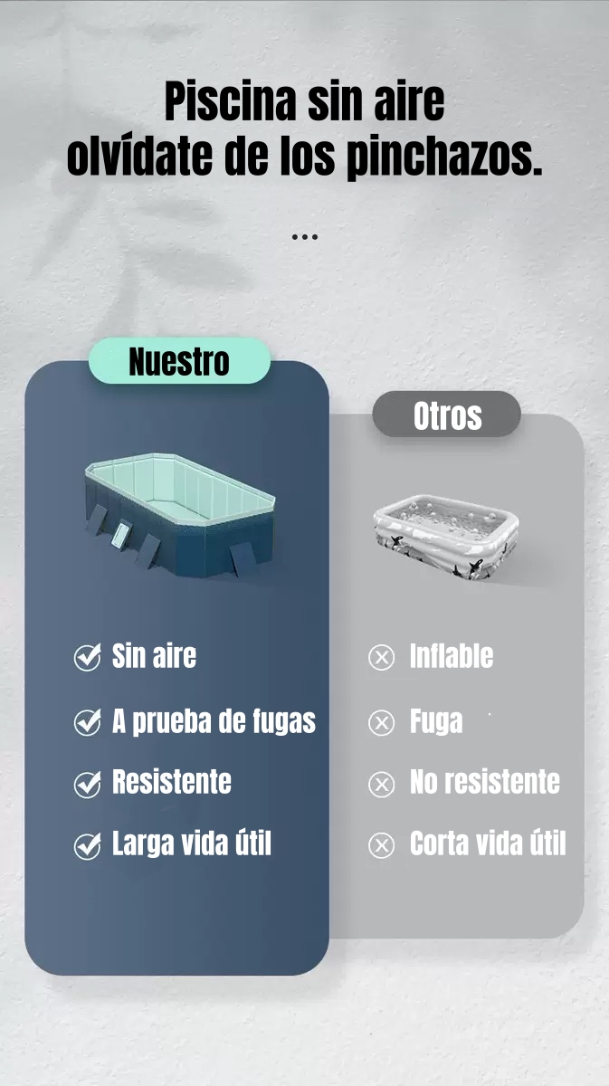 PISCINA PLEGABLE NO REQUIERE INFLADO 400CM NIÑOS LUBABYCAS - 3