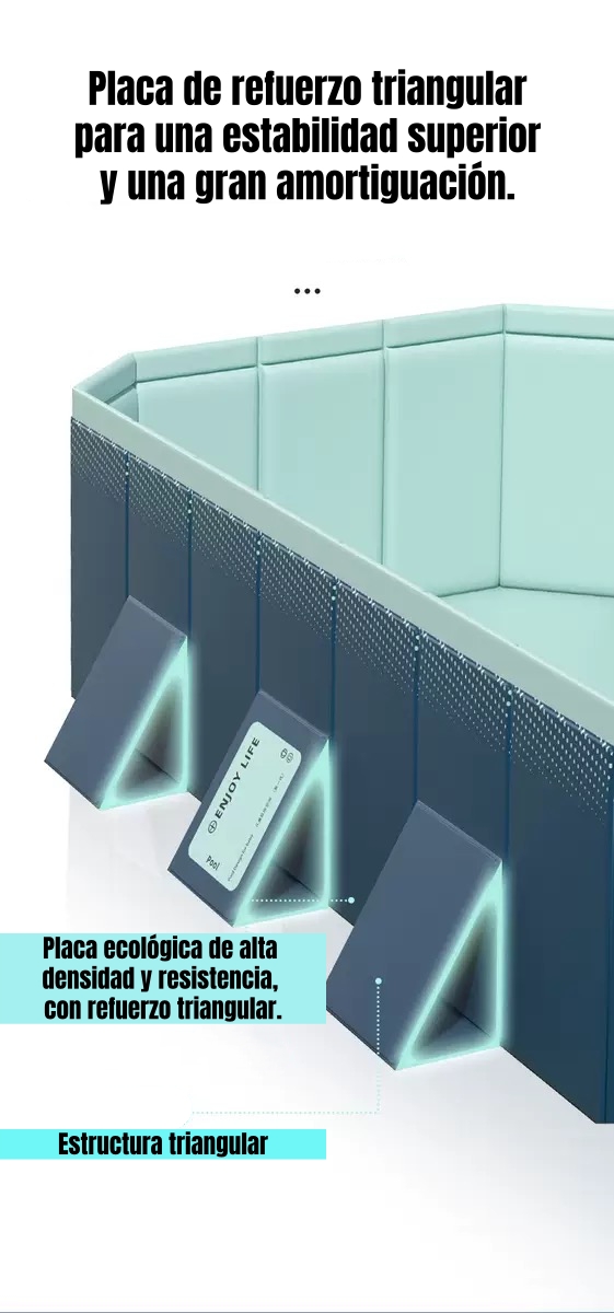 PISCINA PLEGABLE NO REQUIERE INFLADO 400CM NIÑOS LUBABYCAS - 4