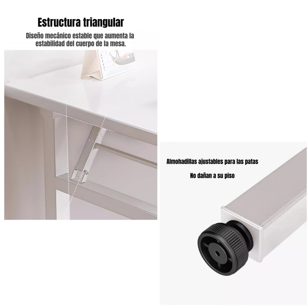 ESCRITORIO PLEGABLE SIN NECESIDAD DE ENSAMBLADO 120X60CM - 7