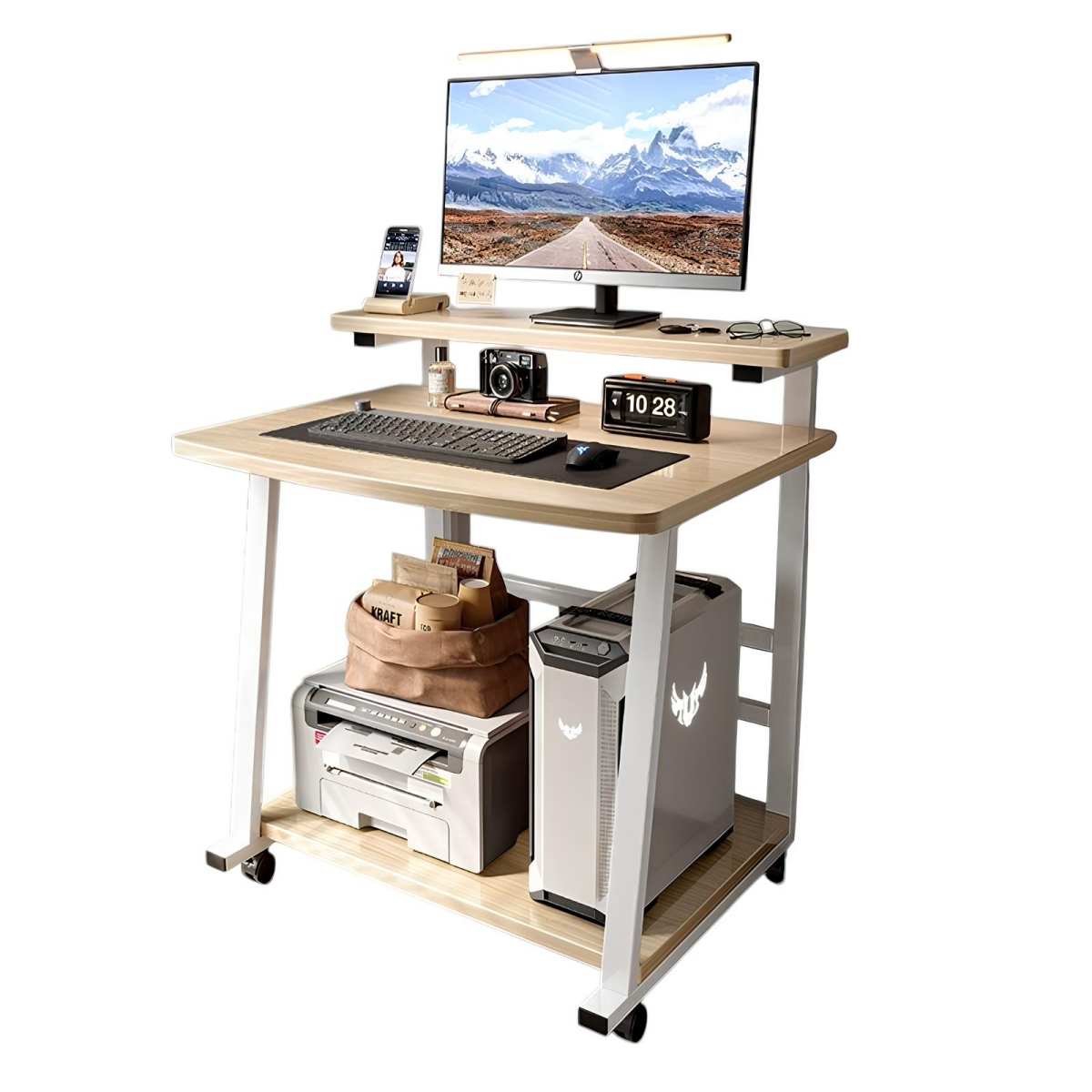 ESCRITORIO MOVIL COMPACTO CON REPISA 80X58X82CM EXPRESS - 1