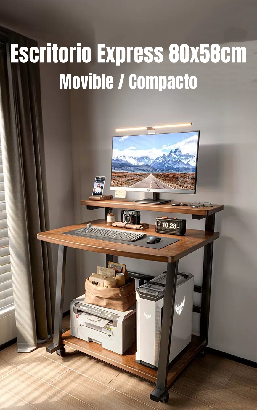 ESCRITORIO MOVIL COMPACTO CON REPISA 80X58X82CM EXPRESS - 2
