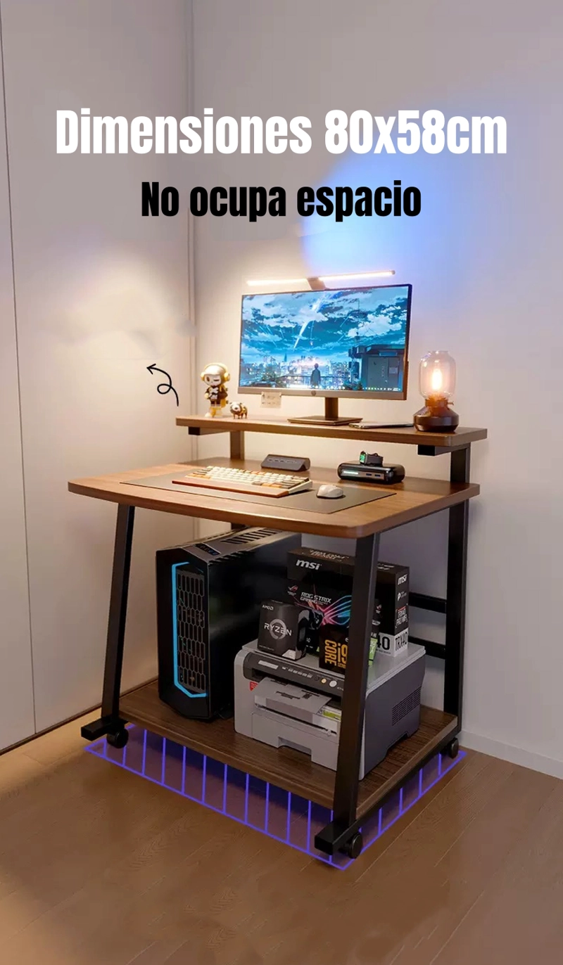 ESCRITORIO MOVIL COMPACTO CON REPISA 80X58X82CM EXPRESS - 7