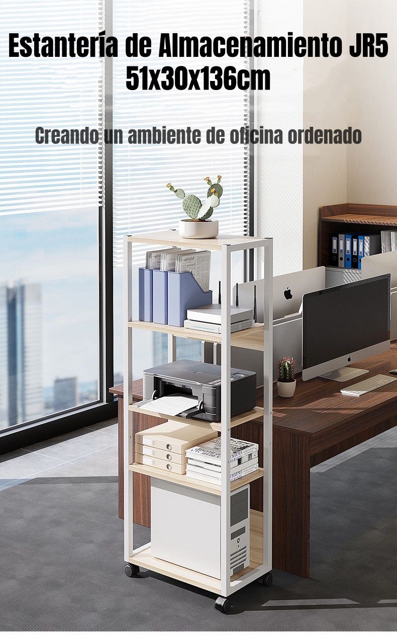 ESTANTES REPISAS DE 5 NIVELES MOVIBLE 51X30X136CM JR5 - 2