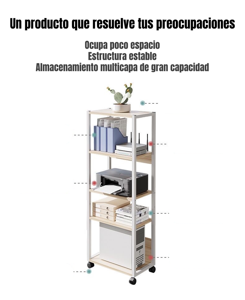 ESTANTES REPISAS DE 5 NIVELES MOVIBLE 51X30X136CM JR5 - 4