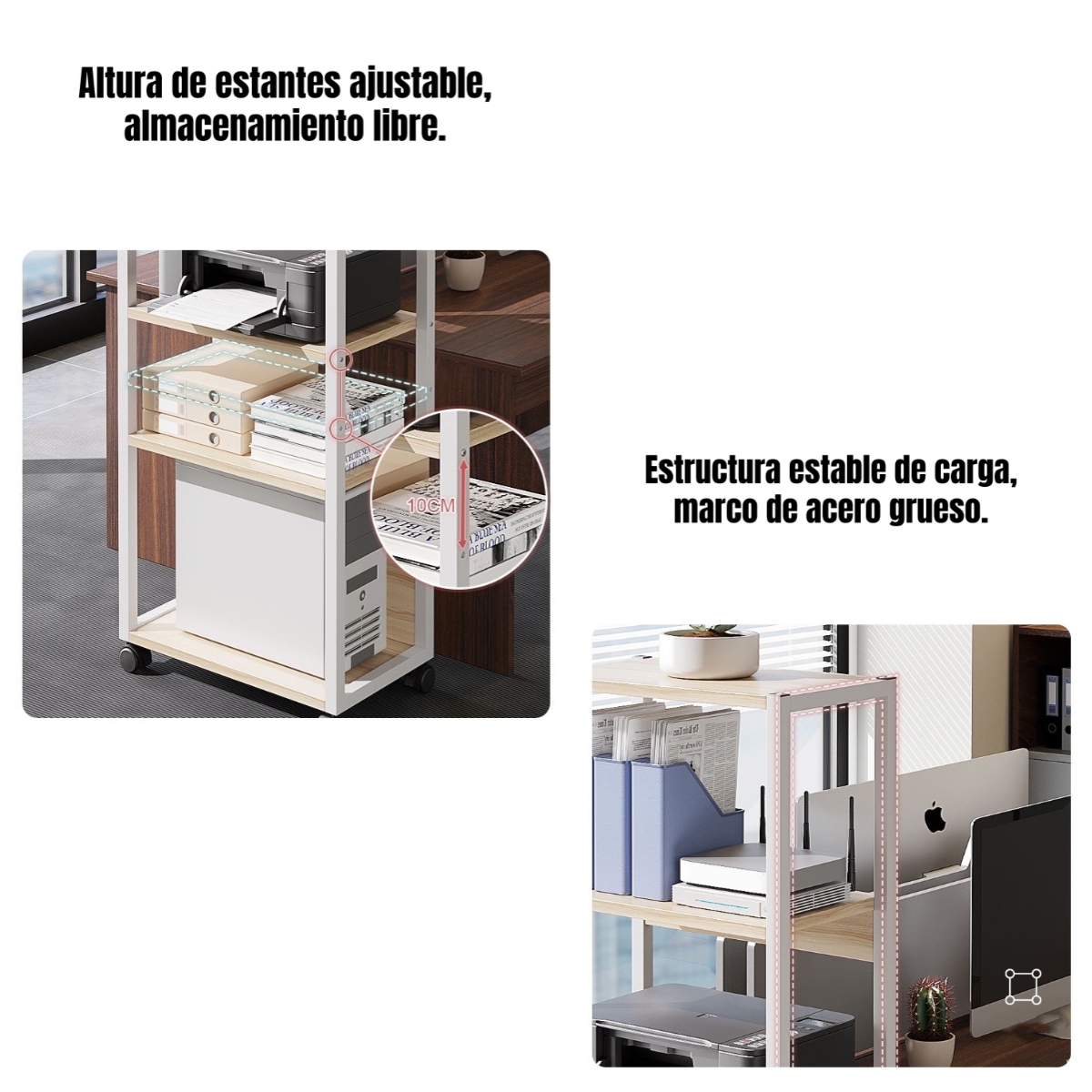 ESTANTES REPISAS DE 5 NIVELES MOVIBLE 51X30X136CM JR5 - 5