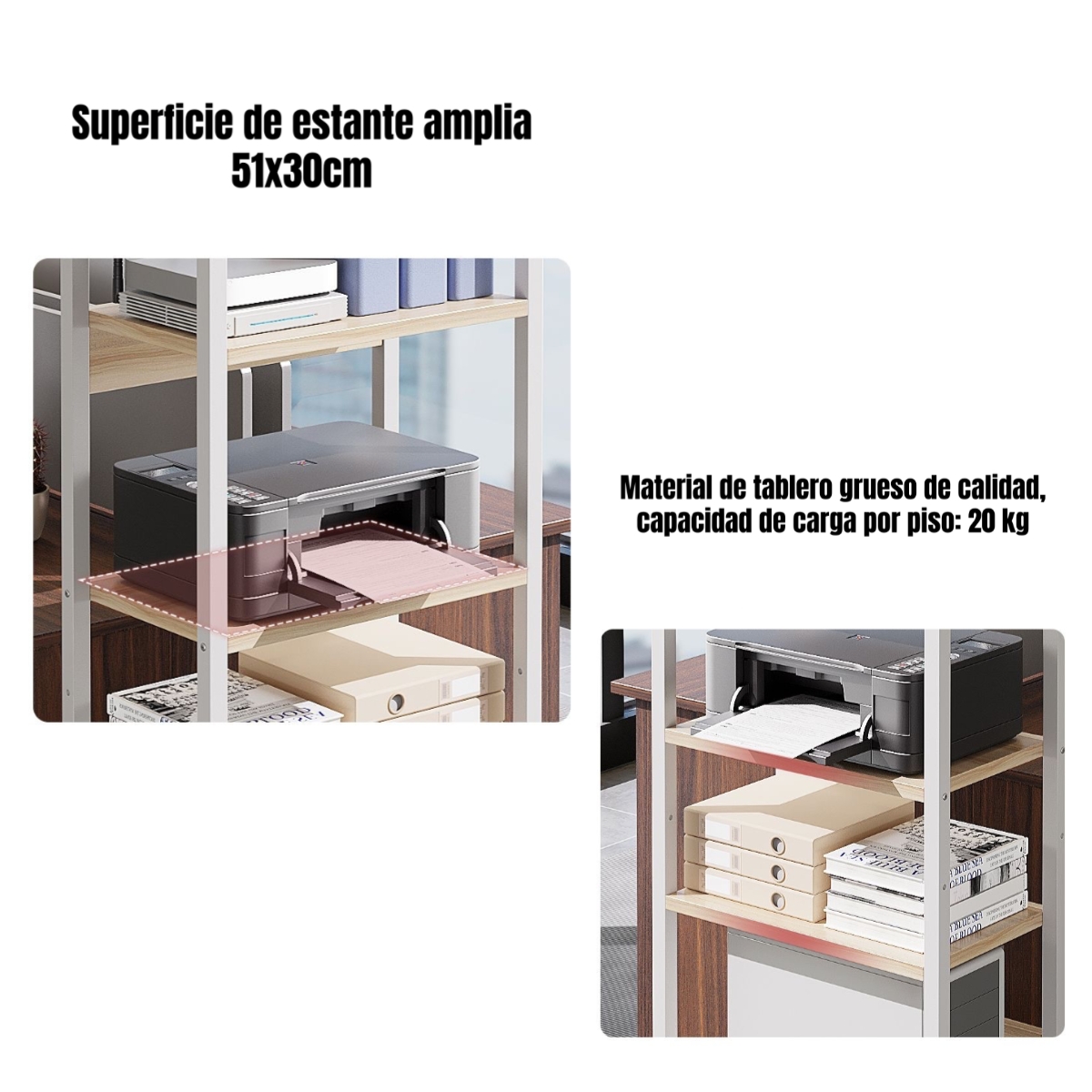 ESTANTES REPISAS DE 5 NIVELES MOVIBLE 51X30X136CM JR5 - 6