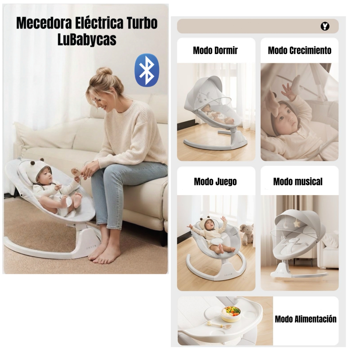MECEDORA ELE CTRICA LUBABYCAS BLUETOOTH TURBO - 2