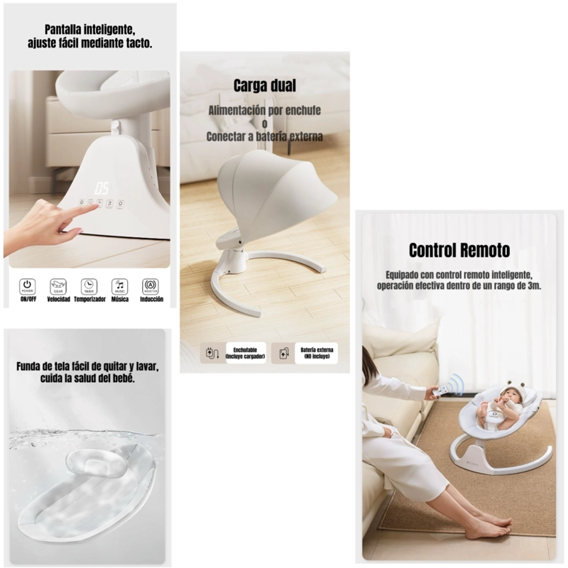 MECEDORA ELE CTRICA LUBABYCAS BLUETOOTH TURBO - 6