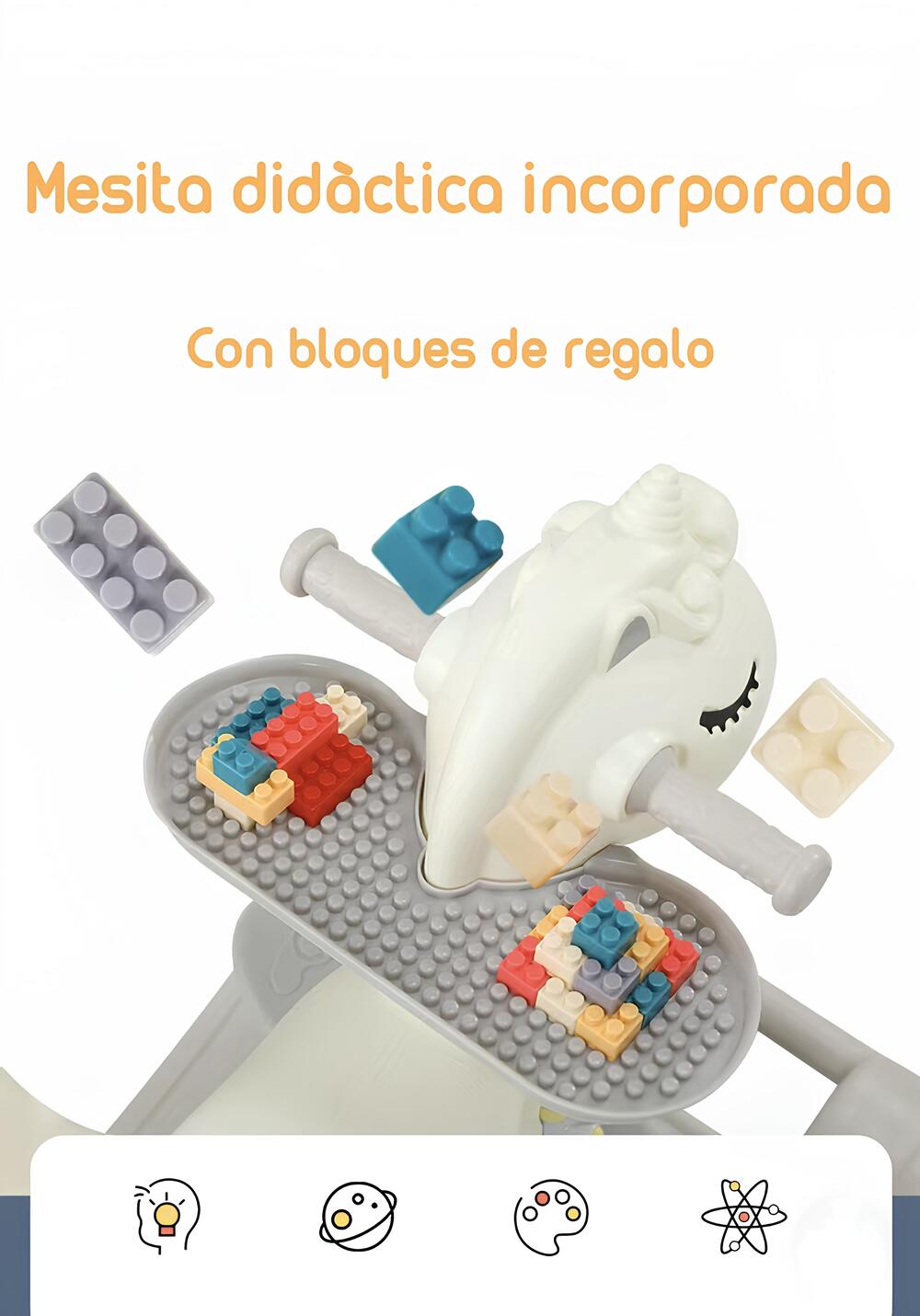 CORREPASILLO ANDADOR BALANCE 3 EN 1 CON ACCESORIOS ROSADO - 5