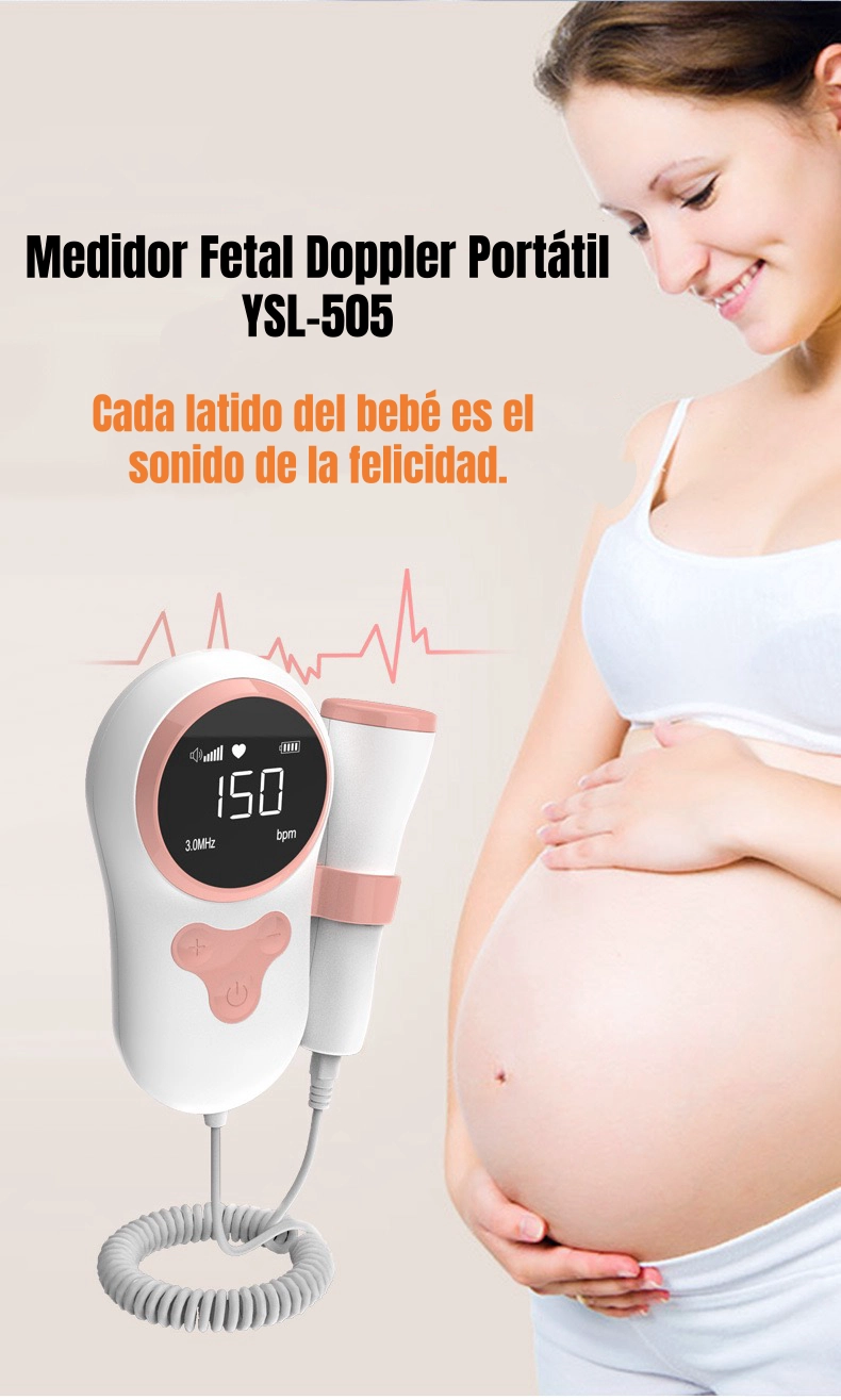 MONITOR FETAL DOPPLER LATIDOS CORAZON BEBE  GRIS LUBABYCAS - 2