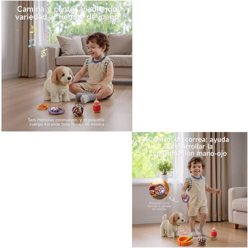 PERRO DE PELUCHE JUEGO DE JUGUETES MUSICAL TM381 LUBABYCAS - 4
