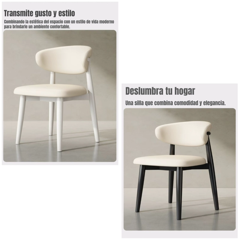 PACK 2 SILLAS DE COMEDOR COLOR MADERA FAMILY BY LUBABYCAS - 5