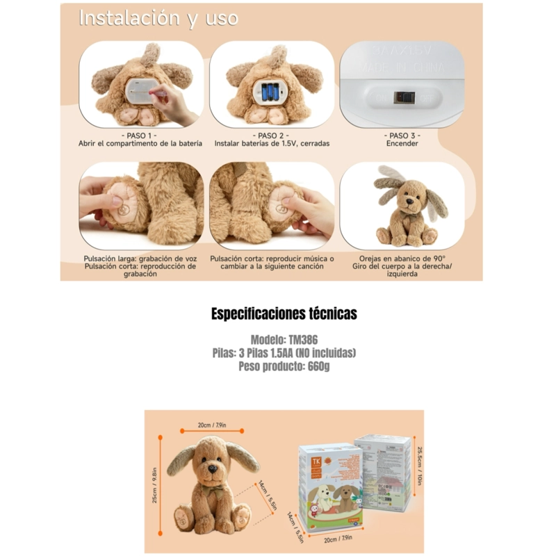 JUGUETE ELE CTRICO MUSICAL GRABACION BAILA TM386 LUBABYCAS - 8