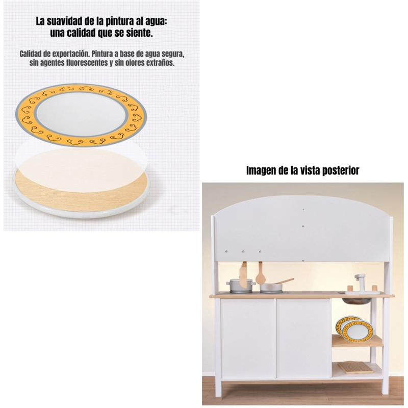 COCINA DE JUGUETE INFANTIL NIÑOS LUBABYCAS ACCESORIOS CHEF - 5