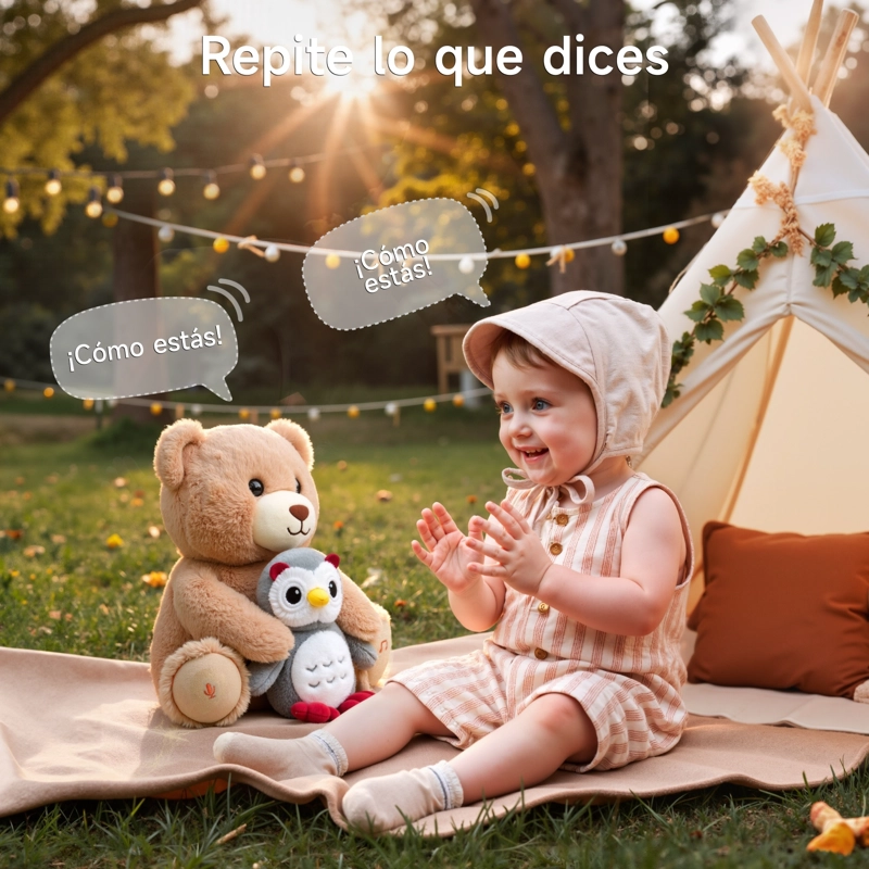 PELUCHE INTERACTIVO OSO MUSICAL GRABACION JP008 LUBABYCAS - 3