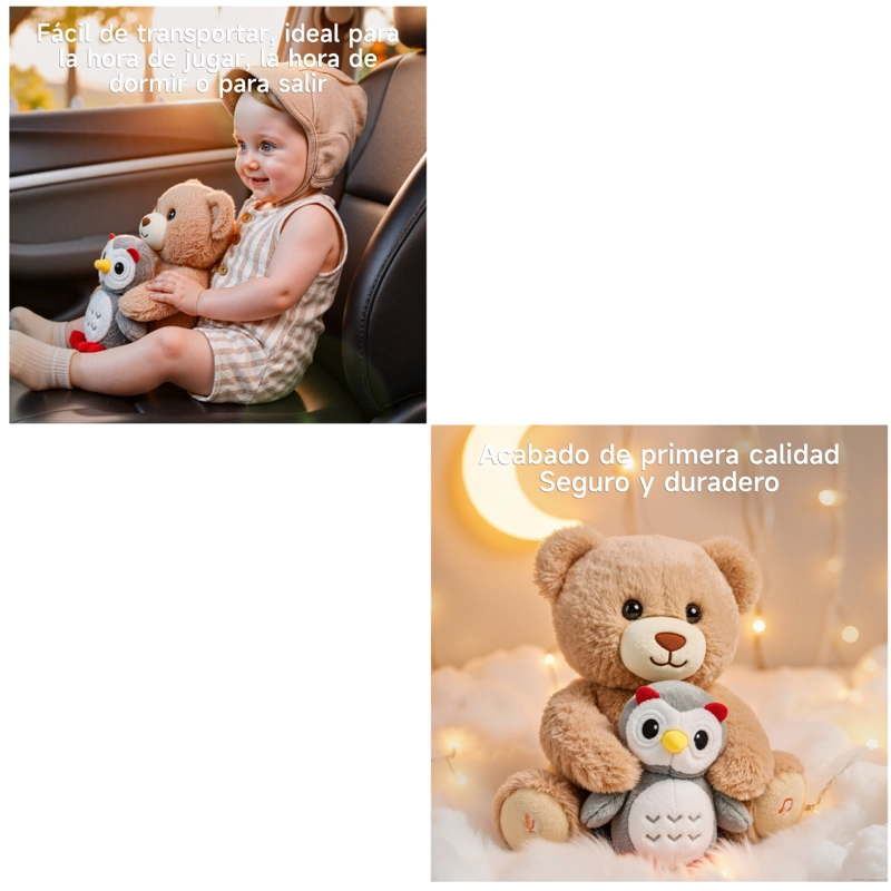 PELUCHE INTERACTIVO OSO MUSICAL GRABACION JP008 LUBABYCAS - 6