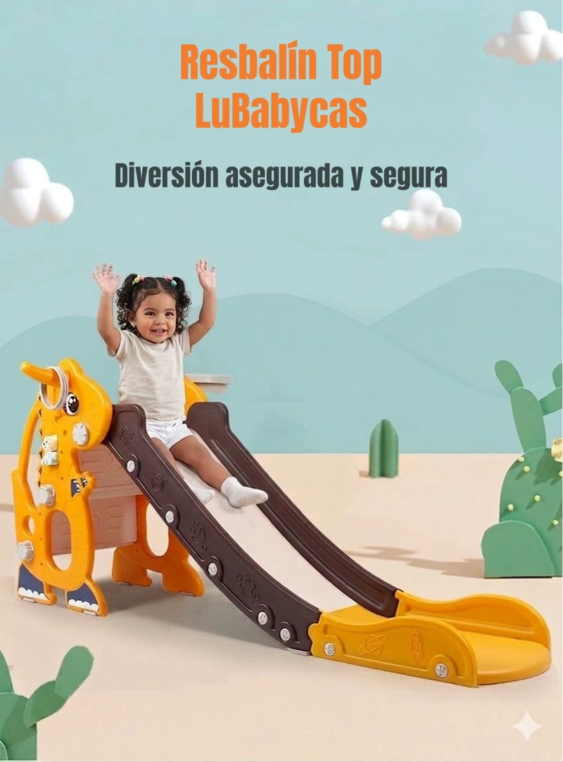 RESBALIN INFANTIL LUBABYCAS PLEGABLE TOP AMARILLO 1-6 AÑOS - 2