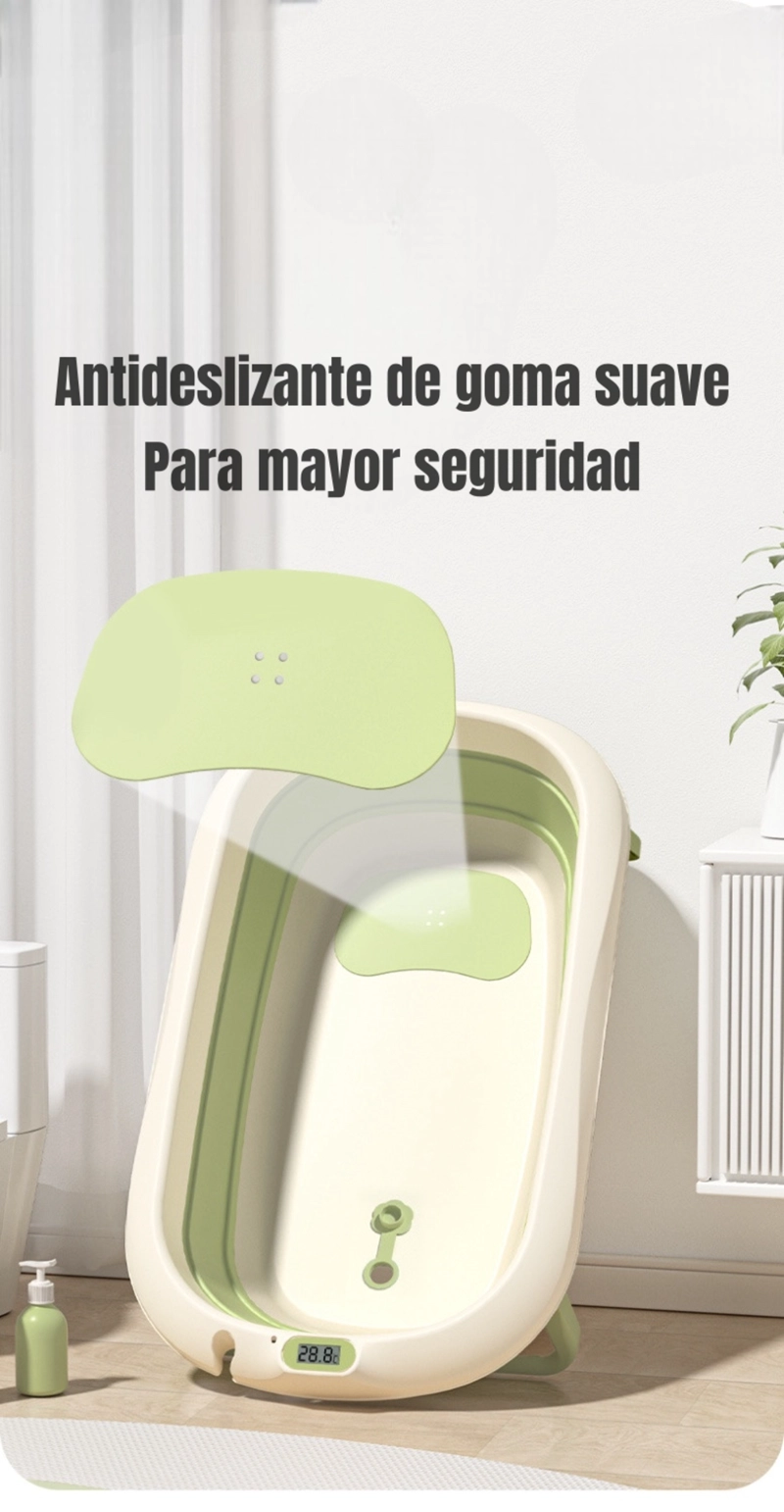 BAÑERA CON TERMOMETRO COJIN PREMIUM ROSADA LUBABYCAS - 4