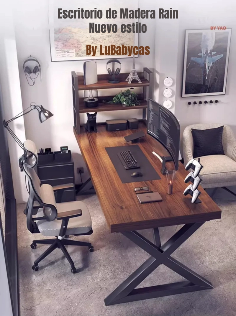 ESCRITORIO MESA COMEDOR GAMER 120*60*75CM LUBABYCAS - 3