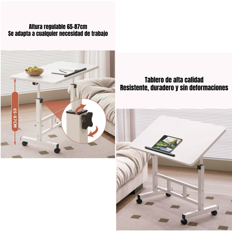 ESCRITORIO PLEGABLE HATCH 80X40CM CON BARRERA ANTIDESLIZANTE - 5