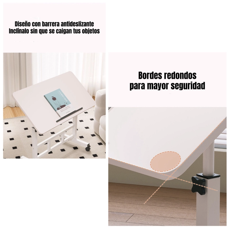 ESCRITORIO PLEGABLE HATCH 80X40CM CON BARRERA ANTIDESLIZANTE - 6