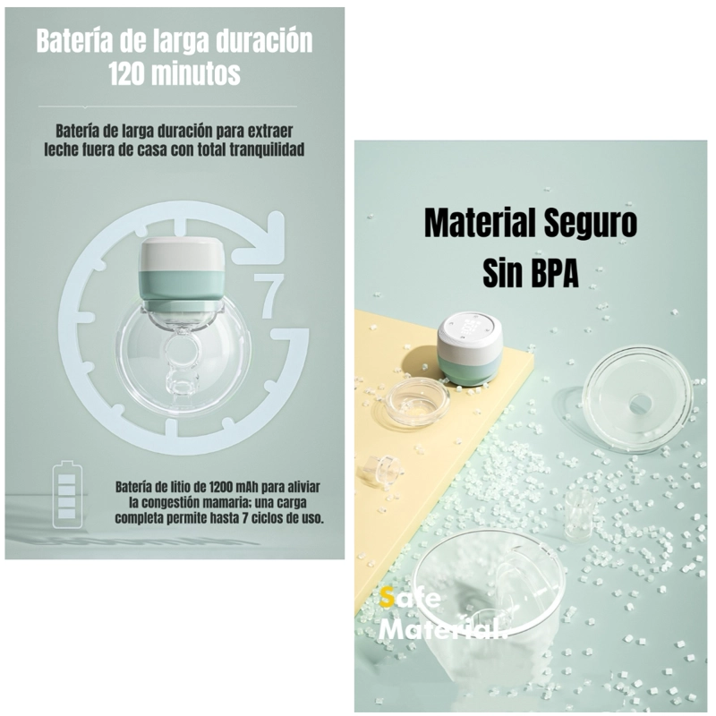 EXTRACTOR DE LECHE ELE CTRICO MANOS LIBRE W103 LUBABYCAS - 5