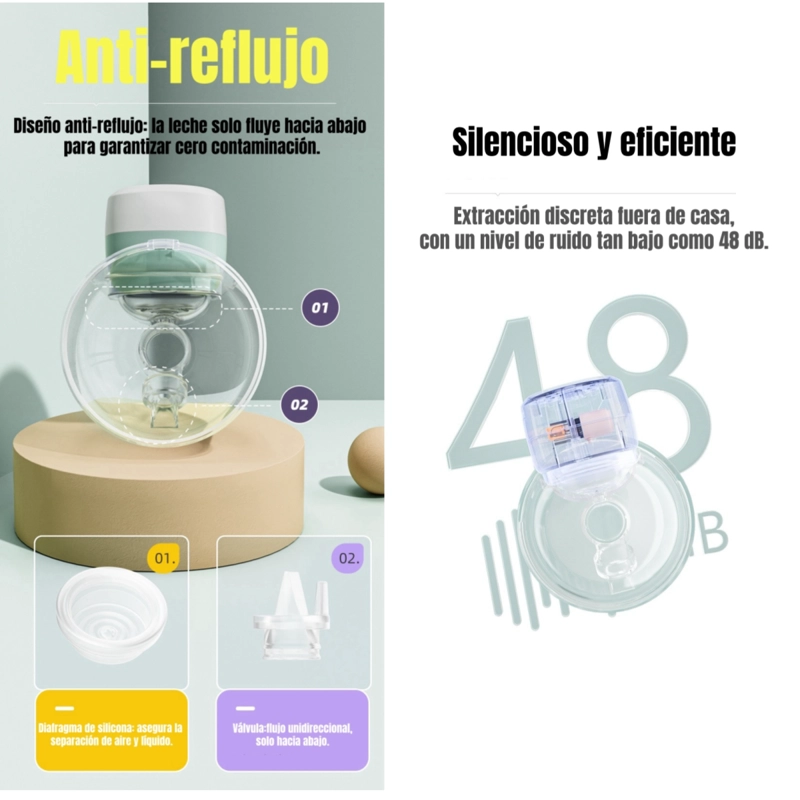EXTRACTOR DE LECHE ELE CTRICO MANOS LIBRE W103 LUBABYCAS - 6