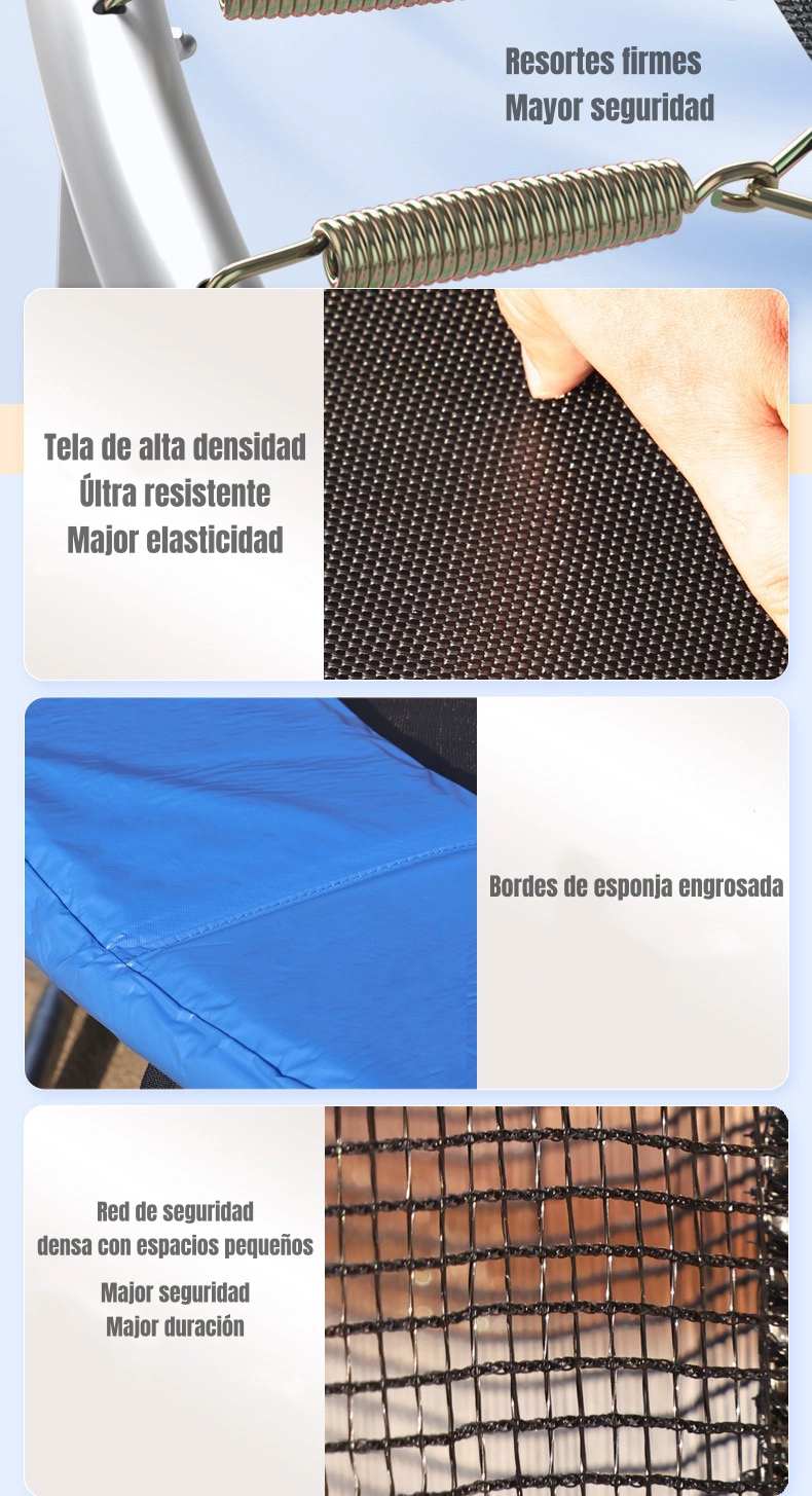 CAMA ELASTICA TRAMPOLINE 183CM CON ESCALERA VALLE LUBABYCAS - 4