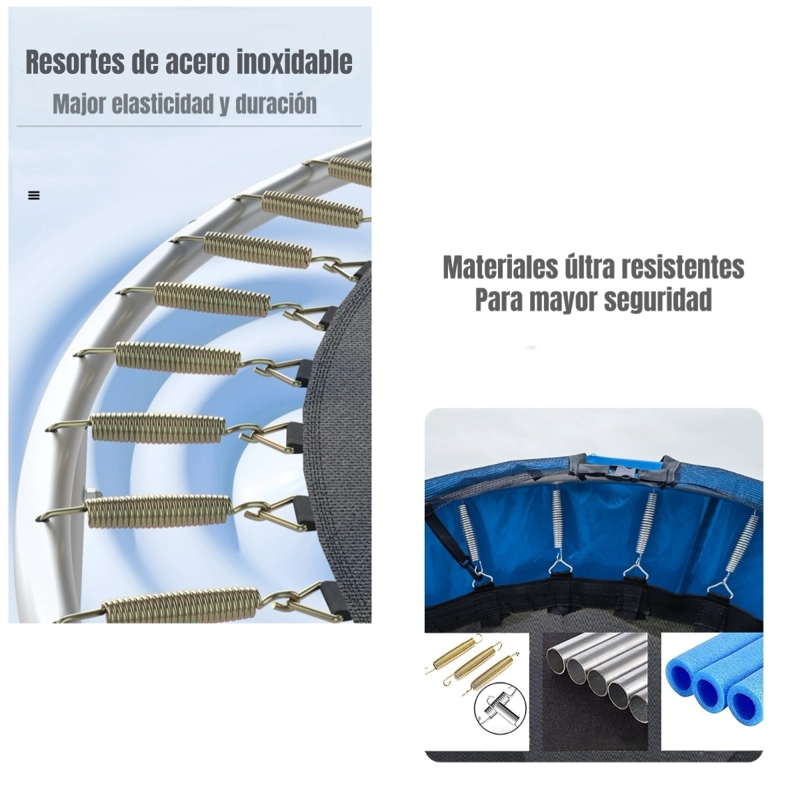 CAMA ELASTICA TRAMPOLINE 183CM CON ESCALERA VALLE LUBABYCAS - 7
